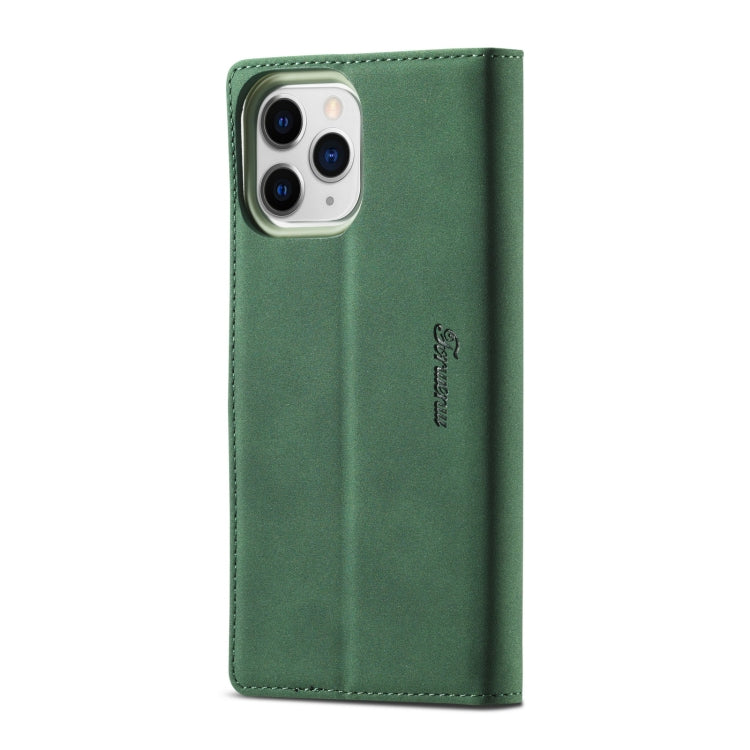 For iPhone 13 Pro Max Forwenw F1 Series Matte Strong Magnetism Horizontal Flip Leather Case with Holder & Card Slots & Wallet & Photo Frame (Green) - HoMEdemic™ 