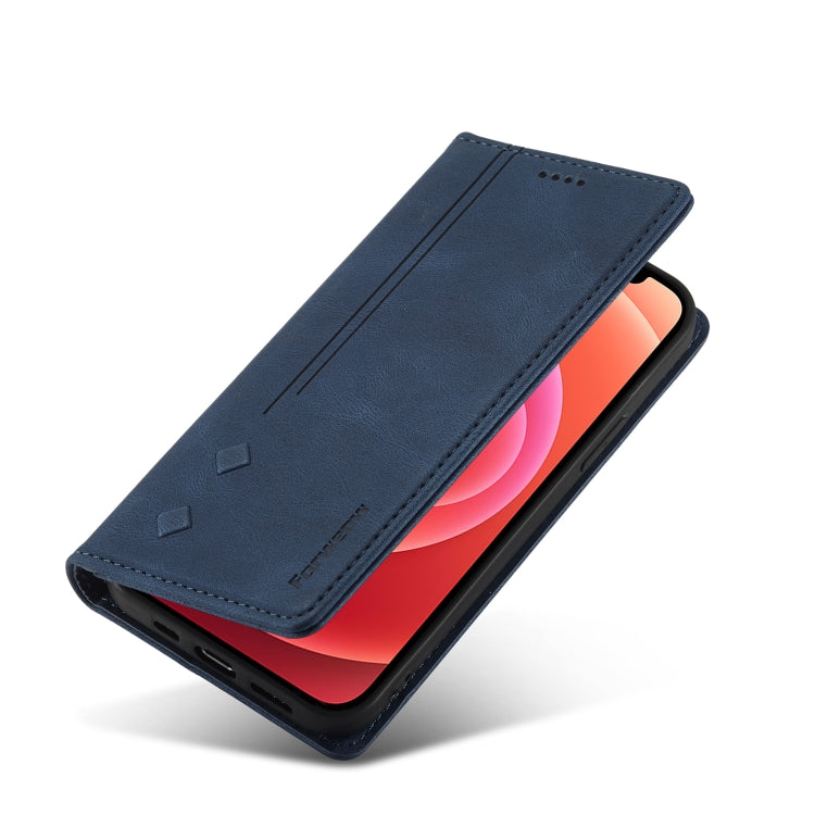 For iPhone 13 Pro Max Forwenw F2 Series Magnetic Horizontal Flip Leather Case with Holder & Card Slots & Wallet (Blue) - HoMEdemic™ 
