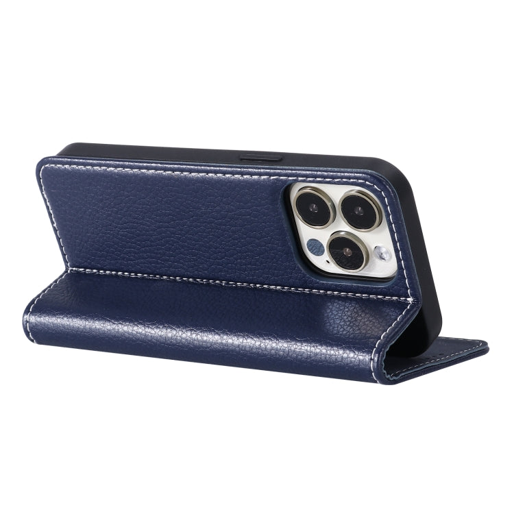 For iPhone 13 Pro Max GEBEI PU+TPU Horizontal Flip Protective Case with Holder & Card Slots (Blue) - HoMEdemic™ 