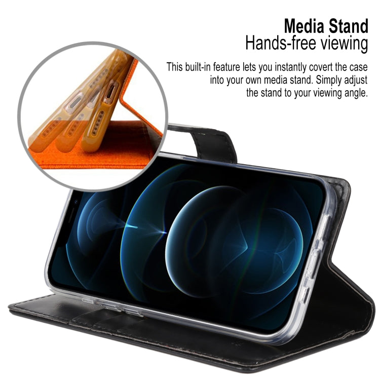 For iPhone 13 Pro Max GOOSPERY BLUE MOON Crazy Horse Texture Horizontal Flip Leather Case with Holder & Card Slot & Wallet (Black) - HoMEdemic™ 