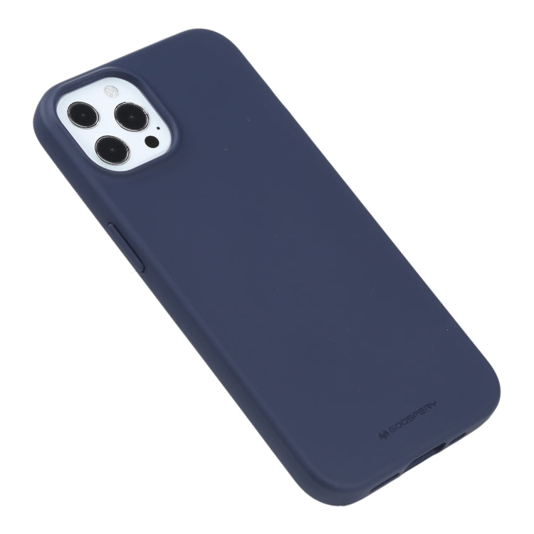 For iPhone 13 Pro Max GOOSPERY SOFT FEELING Liquid TPU Shockproof Soft Case (Navy Blue) - HoMEdemic™ 