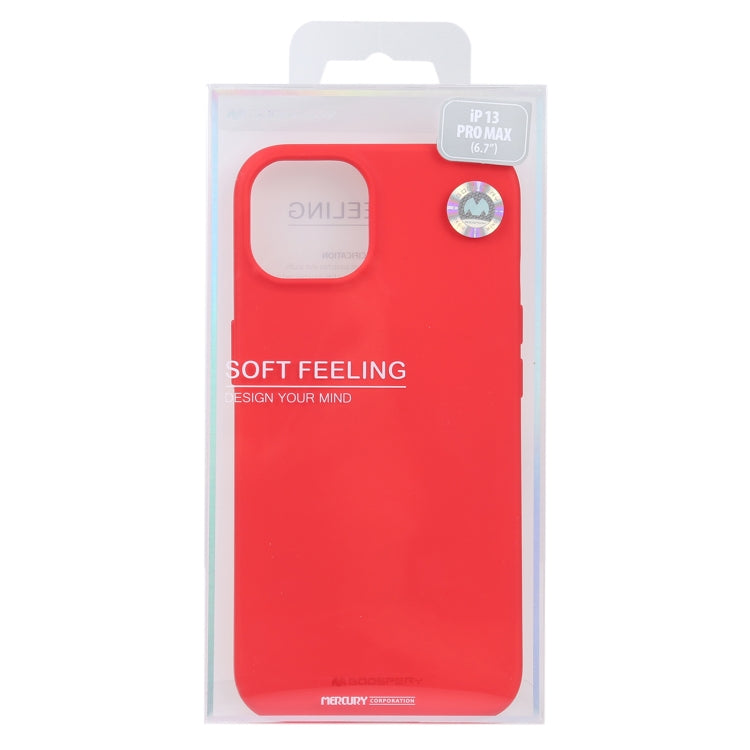 For iPhone 13 Pro Max GOOSPERY SOFT FEELING Liquid TPU Shockproof Soft Case (Red) - HoMEdemic™ 