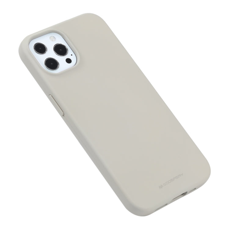 For iPhone 13 Pro Max GOOSPERY SOFT FEELING Liquid TPU Shockproof Soft Case (Stone Grey) - HoMEdemic™ 