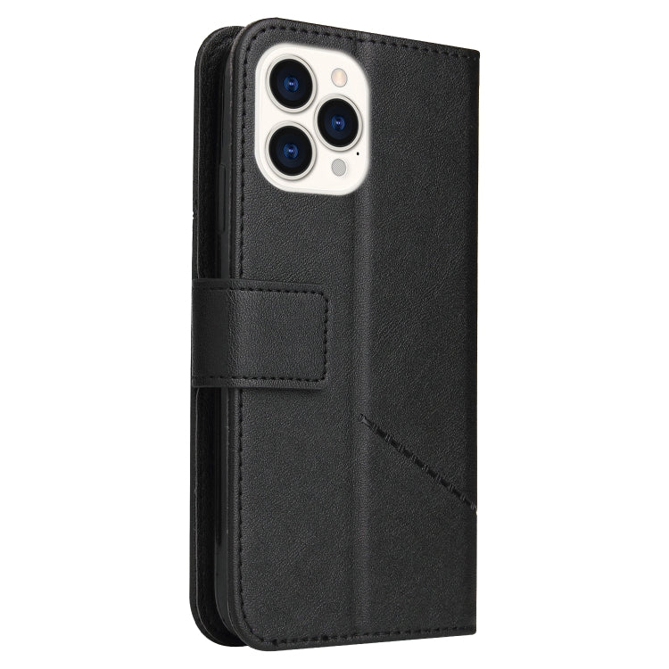 For iPhone 13 Pro Max GQUTROBE Right Angle Leather Phone Case (Black) - HoMEdemic™ 