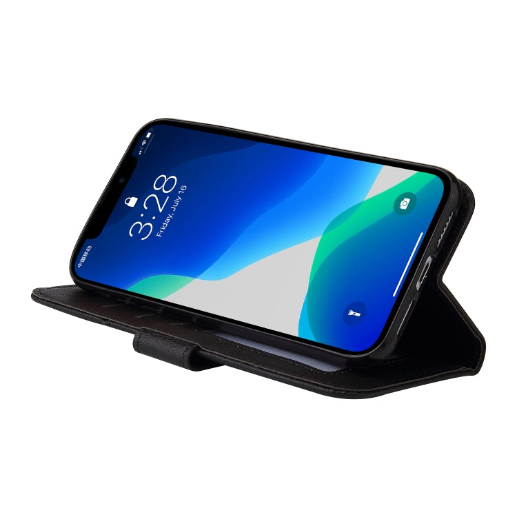 For iPhone 13 Pro Max GQUTROBE Right Angle Leather Phone Case (Black) - HoMEdemic™ 