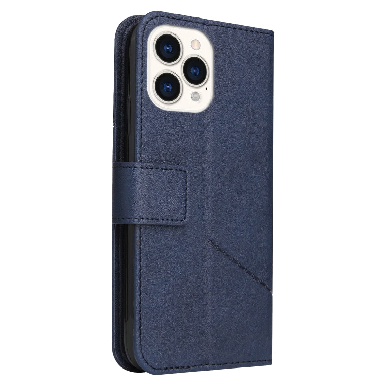 For iPhone 13 Pro Max GQUTROBE Right Angle Leather Phone Case (Blue) - HoMEdemic™ 