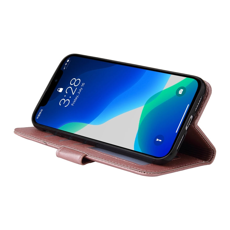 For iPhone 13 Pro Max GQUTROBE Right Angle Leather Phone Case (Rose Gold) - HoMEdemic™ 