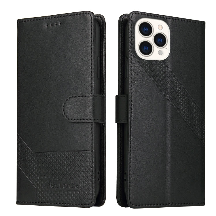 For iPhone 13 Pro Max GQUTROBE Skin Feel Magnetic Leather Phone Case (Black) - HoMEdemic™ 