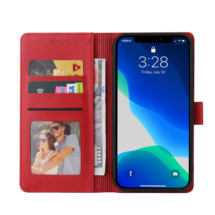 For iPhone 13 Pro Max GQUTROBE Skin Feel Magnetic Leather Phone Case (Red) - HoMEdemic™ 