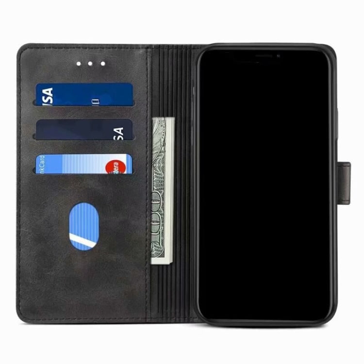 For iPhone 13 Pro Max GUSSIM Business Style Horizontal Flip Leather Case with Holder & Card Slots & Wallet (Black) - HoMEdemic™ 