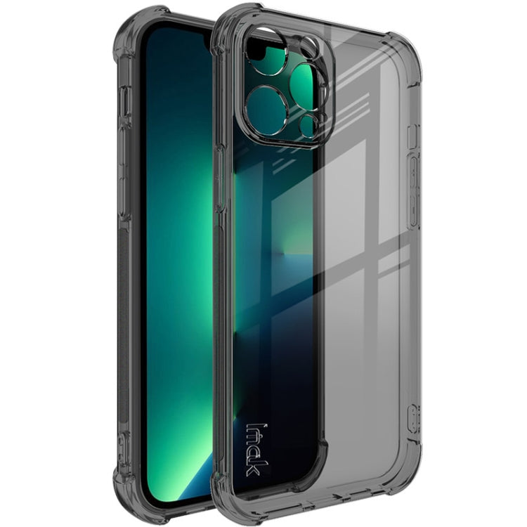 For iPhone 13 Pro Max IMAK All-inclusive Shockproof Airbag TPU Phone Case with Screen Protector (Transparent Black) - HoMEdemic™ 
