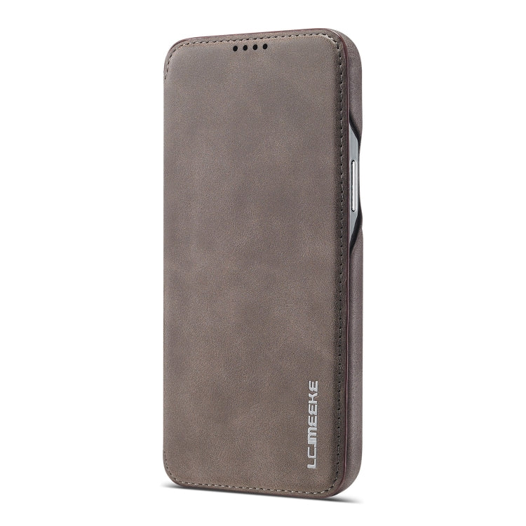 For iPhone 13 Pro Max LC.IMEEKE Hon Ancient Series Horizontal Flip Leather Case with Holder & Card Slot (Coffee) - HoMEdemic™ 