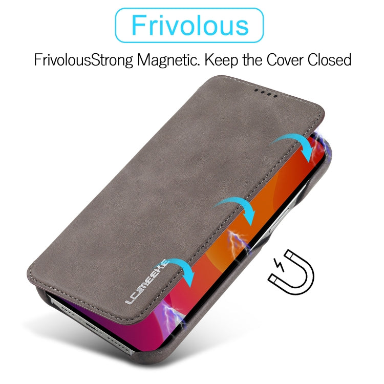 For iPhone 13 Pro Max LC.IMEEKE Hon Ancient Series Horizontal Flip Leather Case with Holder & Card Slot (Coffee) - HoMEdemic™ 