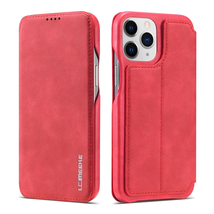 For iPhone 13 Pro Max LC.IMEEKE Hon Ancient Series Horizontal Flip Leather Case with Holder & Card Slot (Red) - HoMEdemic™ 