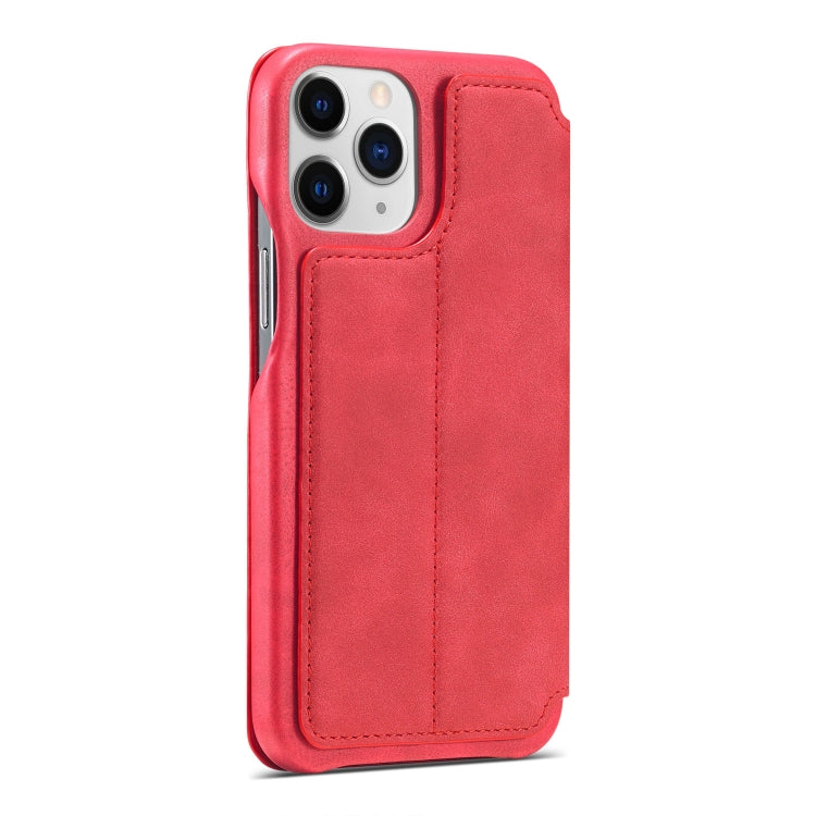 For iPhone 13 Pro Max LC.IMEEKE Hon Ancient Series Horizontal Flip Leather Case with Holder & Card Slot (Red) - HoMEdemic™ 