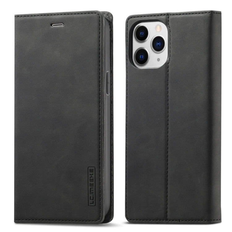 For iPhone 13 Pro Max LC.IMEEKE Strong Magnetic PU + Matte TPU Horizontal Flip Leather Case with Holder & Card Slots & Wallet (Black) - HoMEdemic™ 