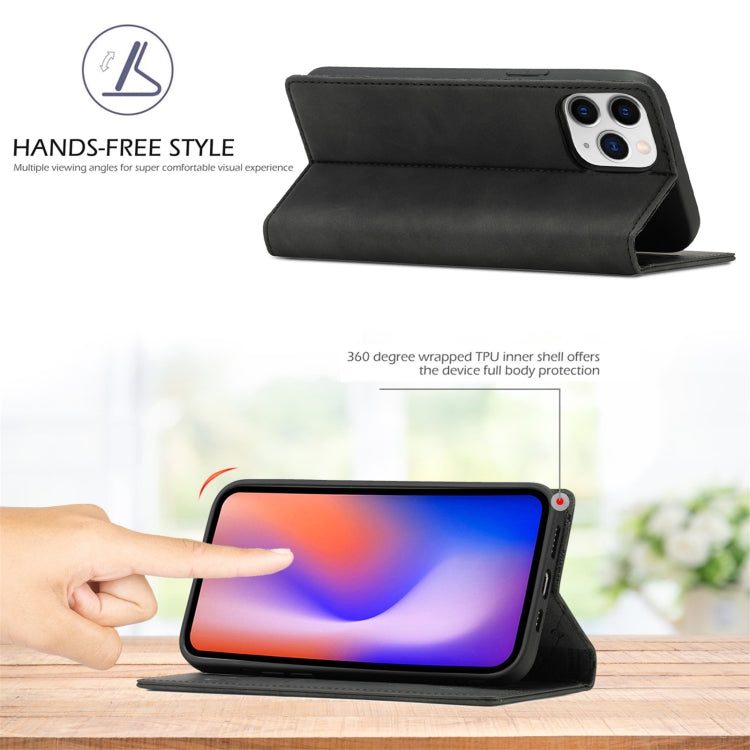 For iPhone 13 Pro Max LC.IMEEKE Strong Magnetic PU + Matte TPU Horizontal Flip Leather Case with Holder & Card Slots & Wallet (Black) - HoMEdemic™ 