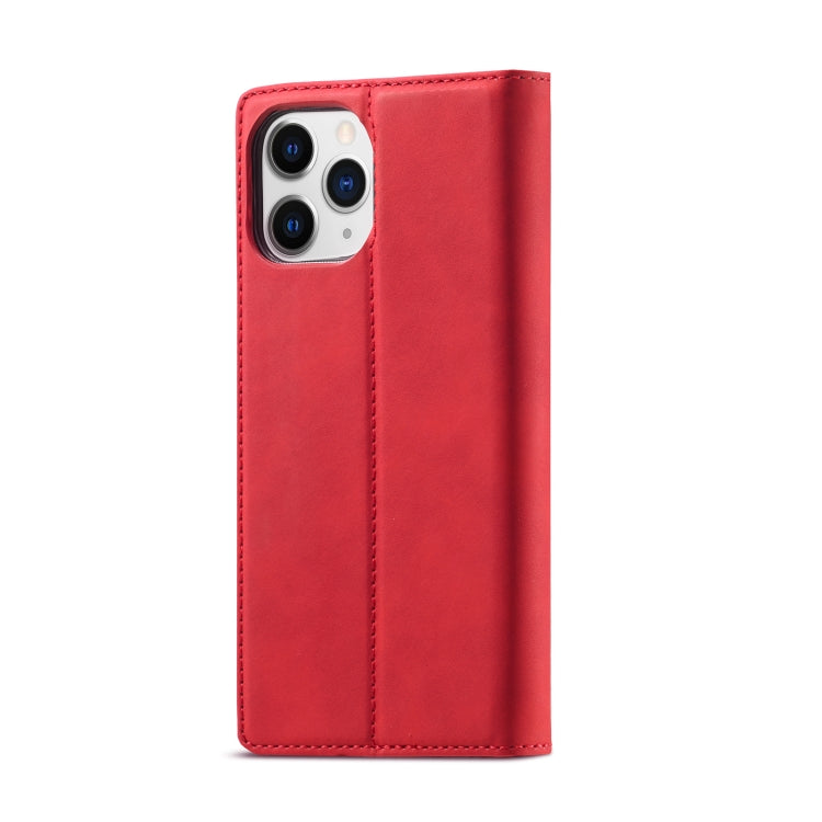 For iPhone 13 Pro Max LC.IMEEKE Strong Magnetic PU + Matte TPU Horizontal Flip Leather Case with Holder & Card Slots & Wallet (Red) - HoMEdemic™ 
