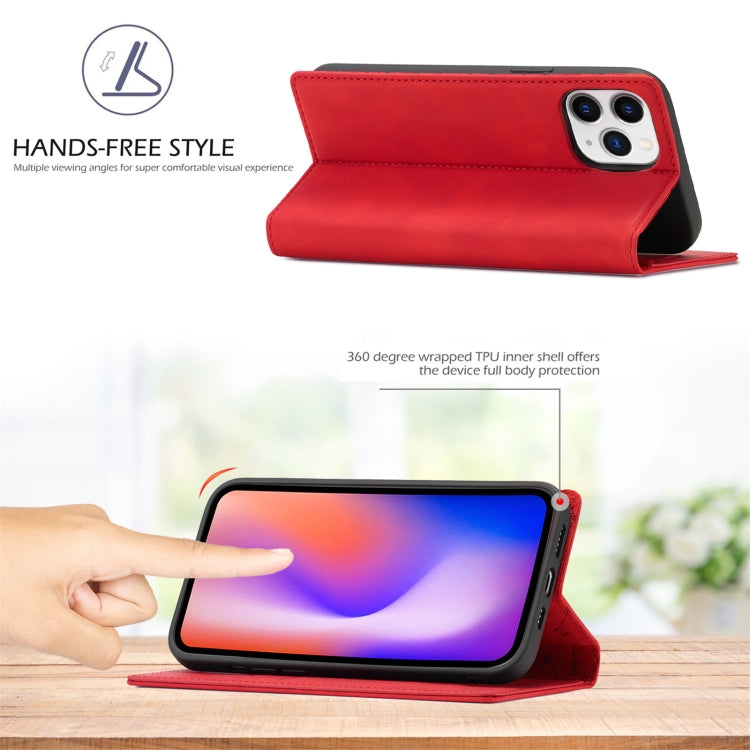For iPhone 13 Pro Max LC.IMEEKE Strong Magnetic PU + Matte TPU Horizontal Flip Leather Case with Holder & Card Slots & Wallet (Red) - HoMEdemic™ 