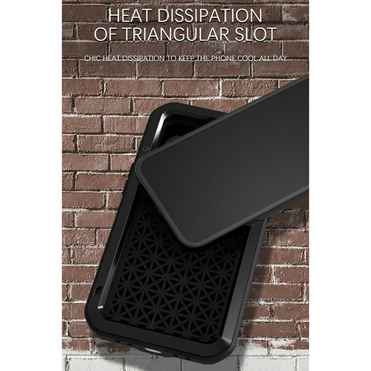 For iPhone 13 Pro Max LOVE MEI Metal Shockproof Life Waterproof Dustproof Protective Phone Case (Black) - HoMEdemic™ 