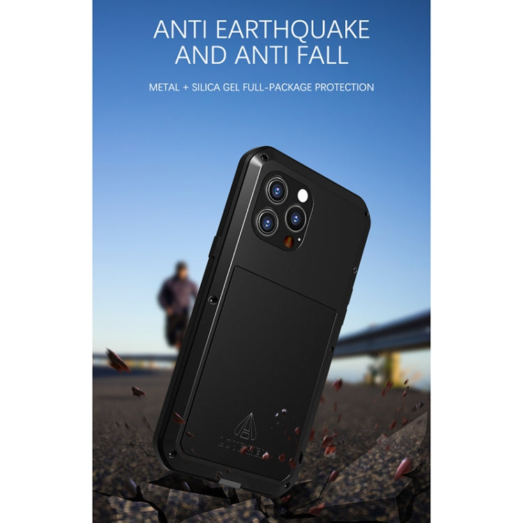 For iPhone 13 Pro Max LOVE MEI Metal Shockproof Life Waterproof Dustproof Protective Phone Case (Red) - HoMEdemic™ 