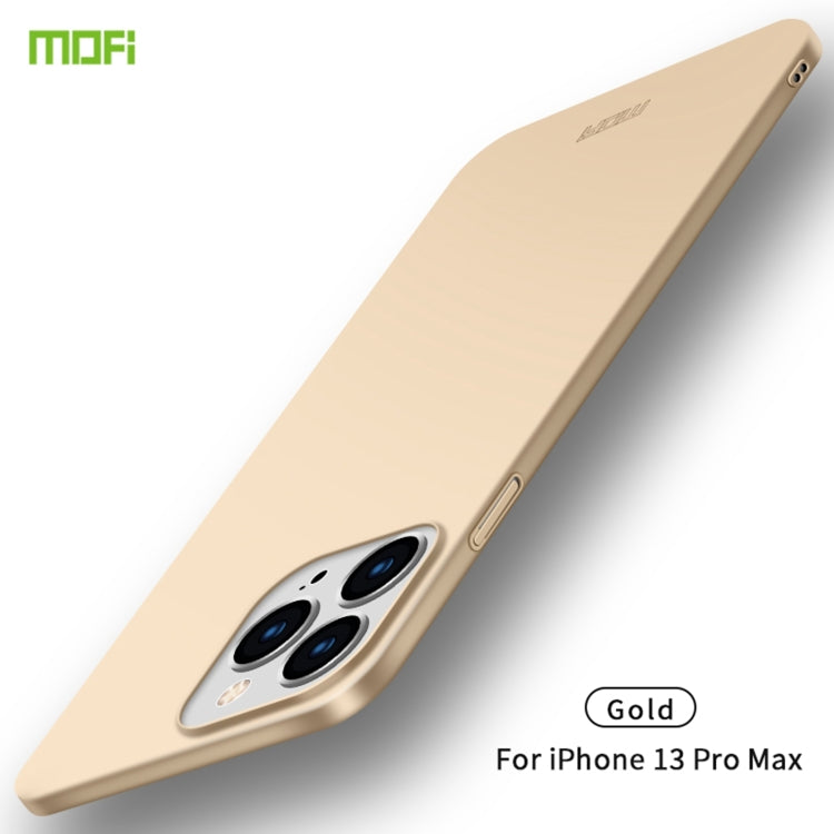 For iPhone 13 Pro Max  MOFI Frosted PC Ultra-thin Hard Case(Gold) - HoMEdemic™ 