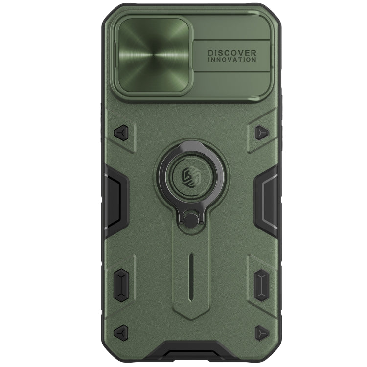 For iPhone 13 Pro Max NILLKIN Shockproof CamShield Armor Protective Case with Invisible Ring Holder (Green) - HoMEdemic™ 