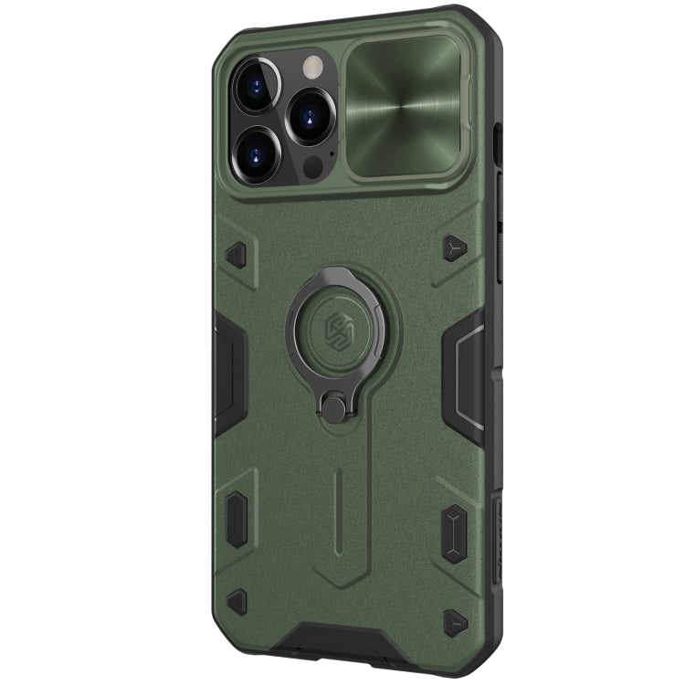 For iPhone 13 Pro Max NILLKIN Shockproof CamShield Armor Protective Case with Invisible Ring Holder (Green) - HoMEdemic™ 