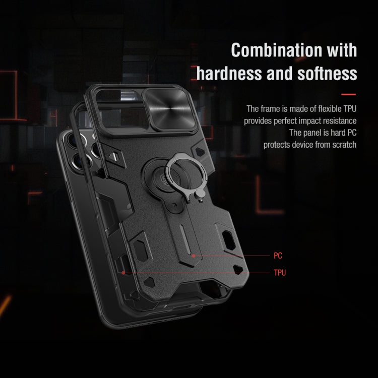 For iPhone 13 Pro Max NILLKIN Shockproof CamShield Armor Protective Case with Invisible Ring Holder (Green) - HoMEdemic™ 
