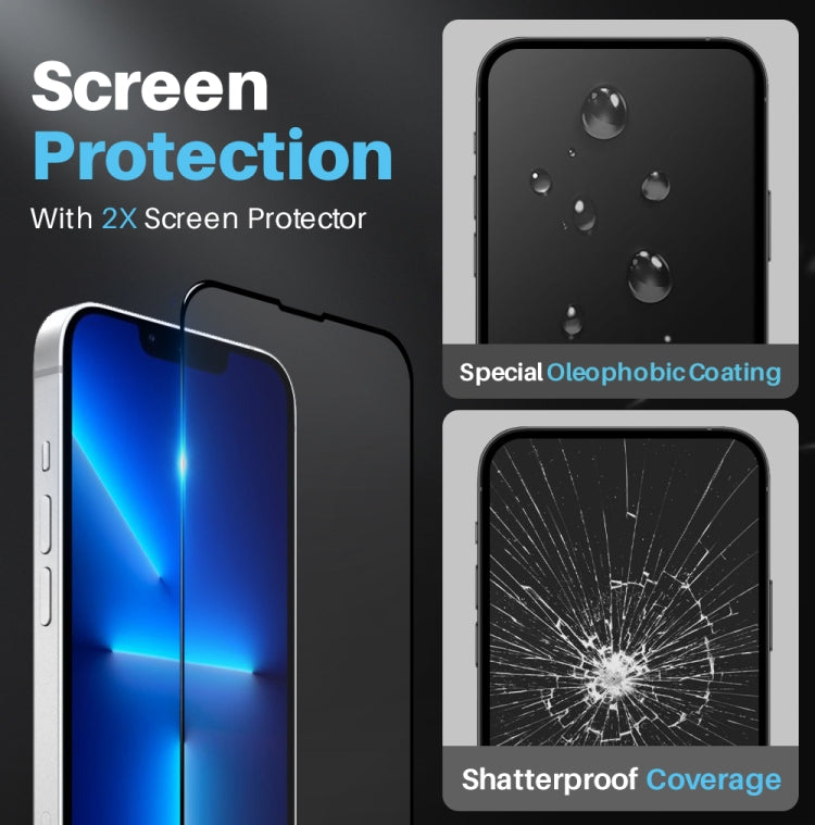 For iPhone 13 Pro Max NORTHJO 5 in 1 Clear Phone Case with 2pcs Screen Film + 2pcs Rear Lens Film - HoMEdemic™ 