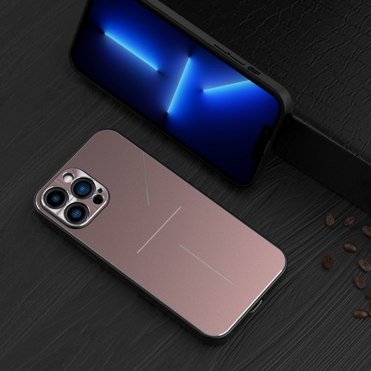 For iPhone 13 Pro Max R-JUST RJ-52 3-Line Style Metal TPU Shockproof Protective Case (Pink) - HoMEdemic™ 