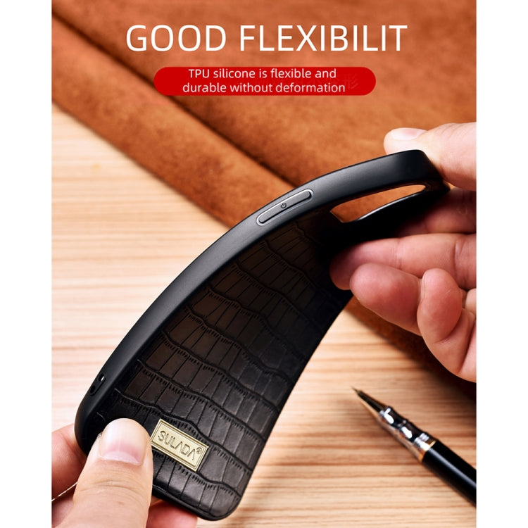 For iPhone 13 Pro Max SULADA Crocodile Texture TPU Protective Case (Dark Green) - HoMEdemic™ 