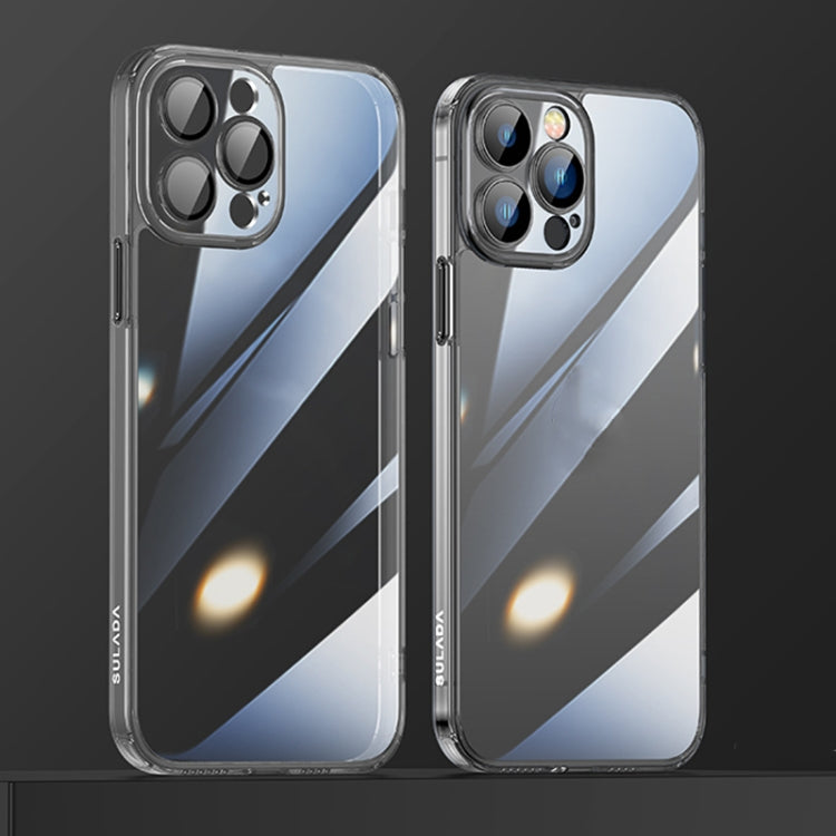 For iPhone 13 Pro Max SULADA Crytal Steel Series Diamond Glass + TPU Phone Case (Black) - HoMEdemic™ 