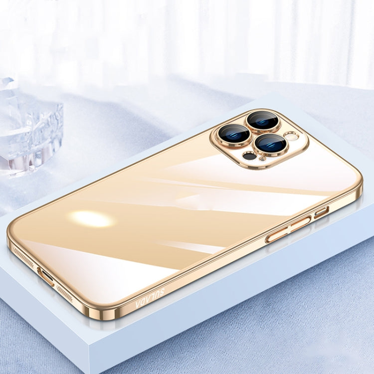 For iPhone 13 Pro Max SULADA JINGJIA Series Lens Protector PC Phone Case (Gold) - HoMEdemic™ 
