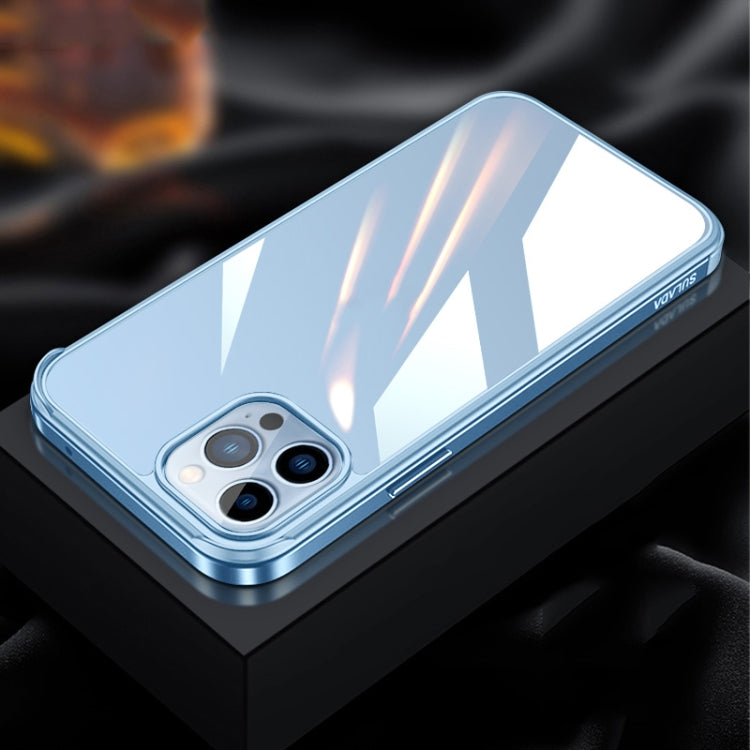 For iPhone 13 Pro Max SULADA Metal Frame + Nano Glass + TPU Phone Case (Sierra Blue) - HoMEdemic™ 