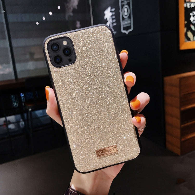 For iPhone 13 Pro Max SULADA Shockproof TPU + Handmade Leather Case (Gold) - HoMEdemic™ 