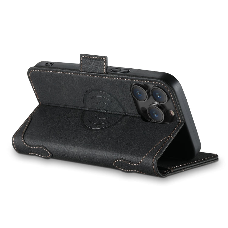 For iPhone 13 Pro Max SUTENI J07 Multifunctional Horizontal Flip Magsafe Leather Phone Case(Black) - HoMEdemic™ 
