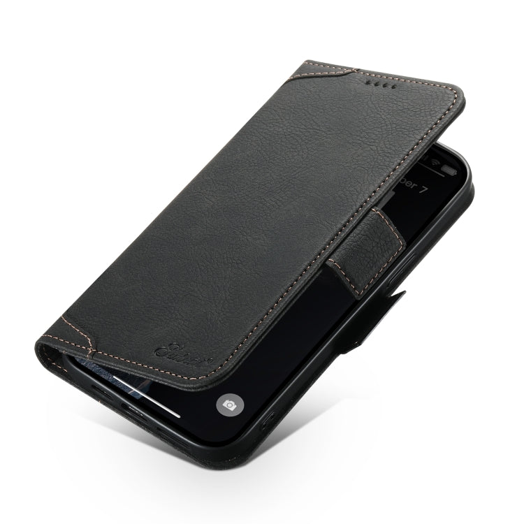 For iPhone 13 Pro Max SUTENI J07 Multifunctional Horizontal Flip Magsafe Leather Phone Case(Black) - HoMEdemic™ 