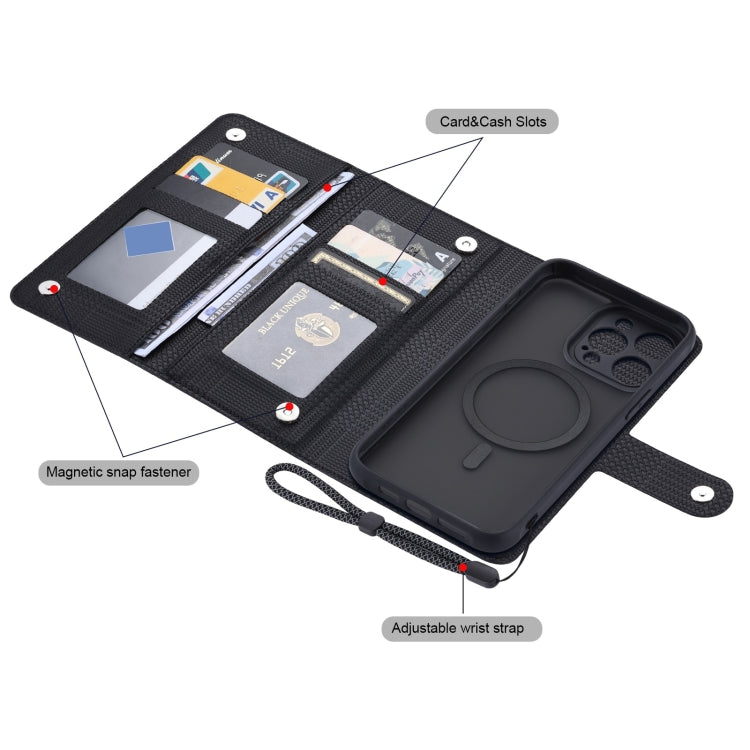 For iPhone 13 Pro Max ViLi GHA Series Shockproof MagSafe RFID Leather Attraction Horizontal Flip Phone Case(Black) - HoMEdemic™ 