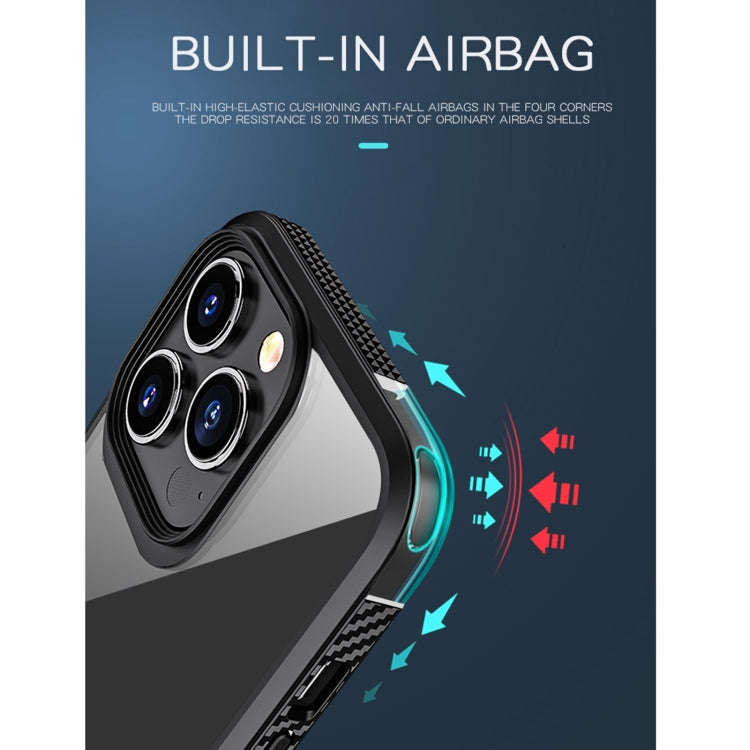 For iPhone 13 Pro Max iPAKY MG Series Transparent TPU + PC Airbag Shockproof Case (Blue) - HoMEdemic™ 