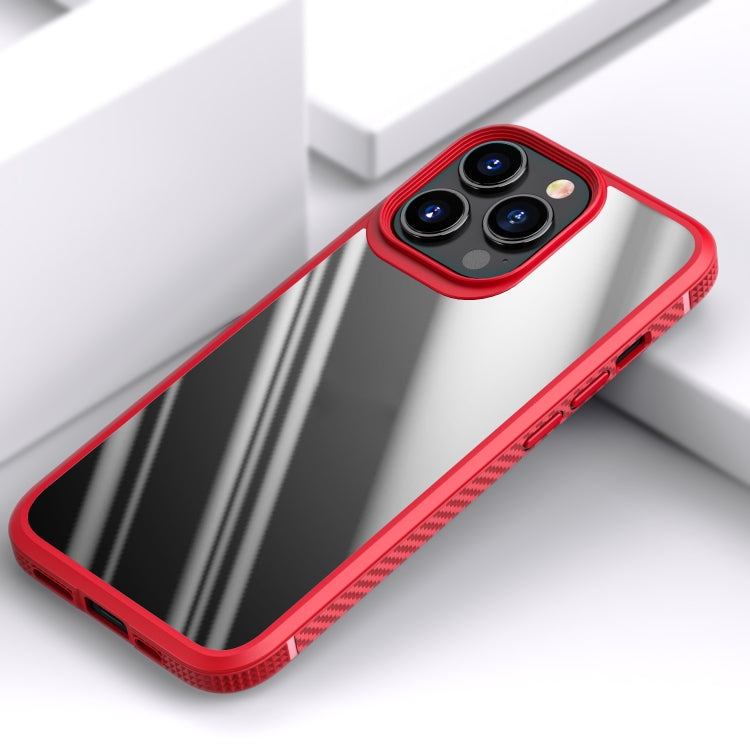 For iPhone 13 Pro Max iPAKY MG Series Transparent TPU + PC Airbag Shockproof Case (Red) - HoMEdemic™ 