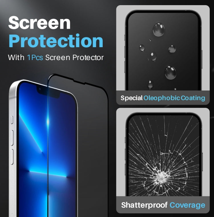 For iPhone 13 Pro NORTHJO 3 in 1 Clear Phone Case with Screen Film + Rear Lens Film - HoMEdemic™ 