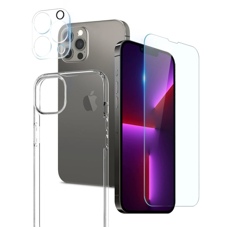 For iPhone 13 Pro NORTHJO 3 in 1 TPU Phone Case with Screen Film and Lens Film(Clear) - HoMEdemic™ 
