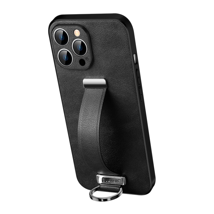 For iPhone 13 Pro SULADA Cool Series PC + Leather Texture Skin Feel Shockproof Phone Case  (Black) - HoMEdemic™ 