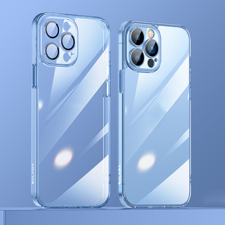 For iPhone 13 Pro SULADA Crytal Steel Series Diamond Glass + TPU Phone Case (Blue) - HoMEdemic™ 