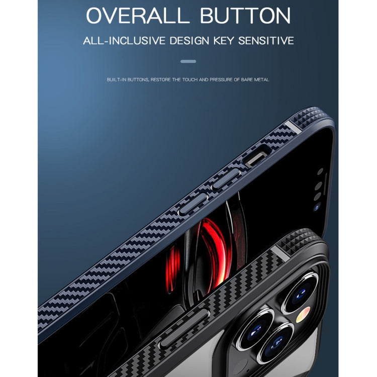 For iPhone 13 Pro iPAKY MG Series Transparent TPU + PC Airbag Shockproof Case (Blue) - HoMEdemic™ 