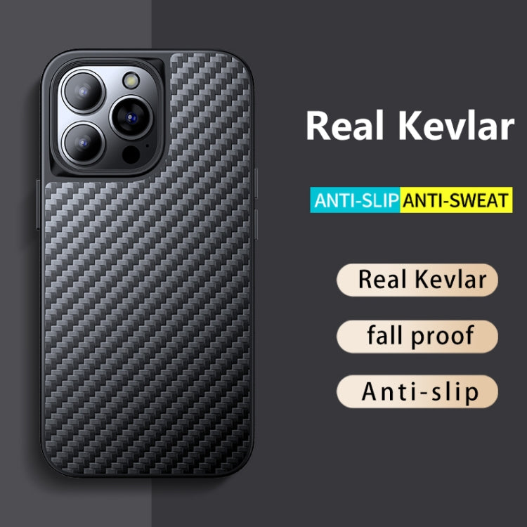 For iPhone 13 Pro wlons Magsafe Carbon Fiber Kevlar TPU Phone Case(Black) - HoMEdemic™ 