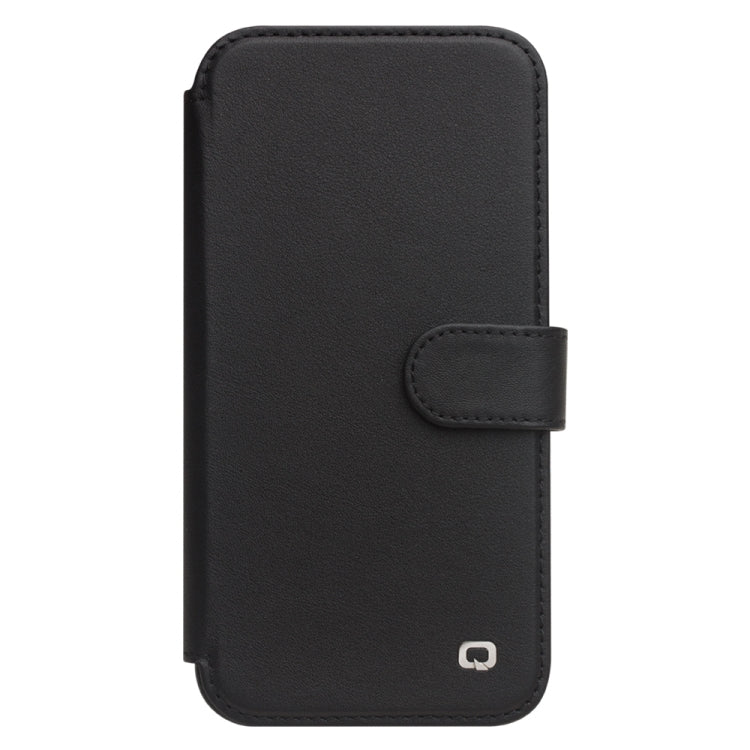 For iPhone 13 QIALINO Magnetic Buckle Phone Leather Case with Card Slot(Black) - HoMEdemic™ 