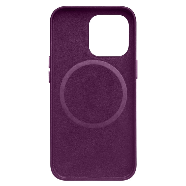 For iPhone 13 QIALINO Nappa Cowhide MagSafe Magnetic Protective Case(Purple Crystal) - HoMEdemic™ 