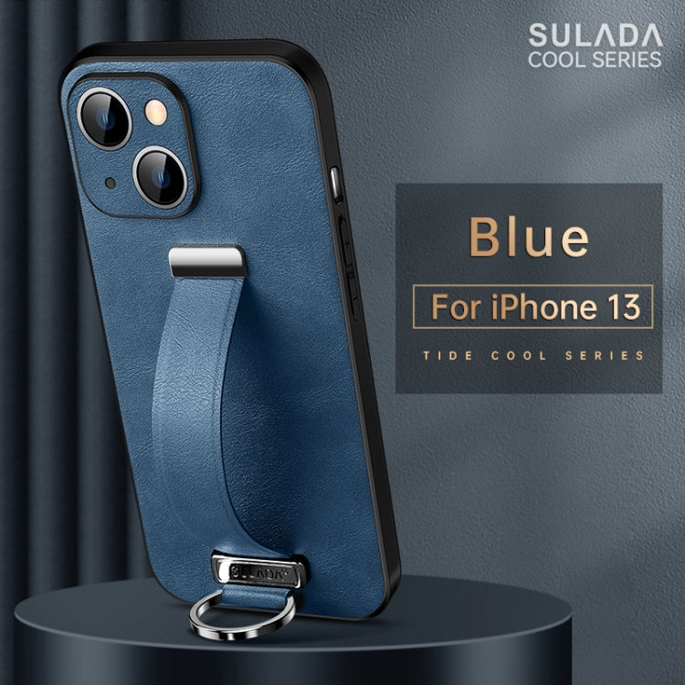 For iPhone 13 SULADA Cool Series PC + Leather Texture Skin Feel Shockproof Phone Case (Blue) - HoMEdemic™ 